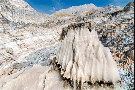 ریزش کوه نمک جاشک در اثر زلزله
