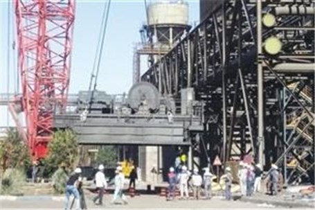 انجام موفقیت‌آمیز تعویض ترولی جرثقیل ۳۱۰ تنی مجتمع فولاد سبا